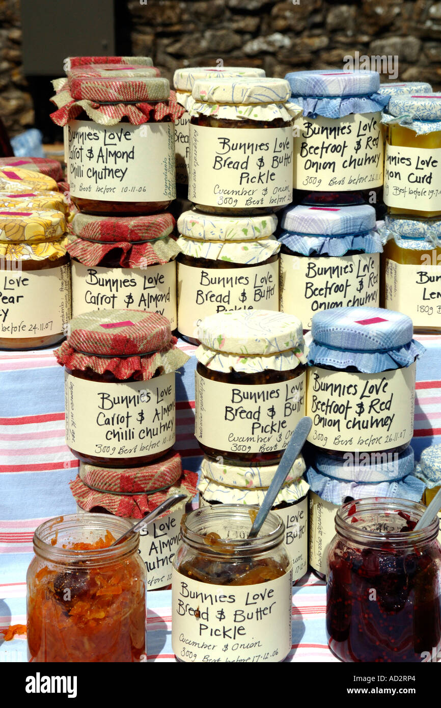 Jam Jars Display Market High Resolution Stock Photography and Images Alamy