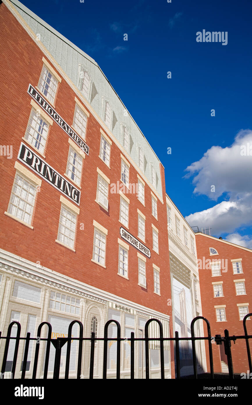 Mural on Peck Slip Lower Manhattan New York City New York USA Stock