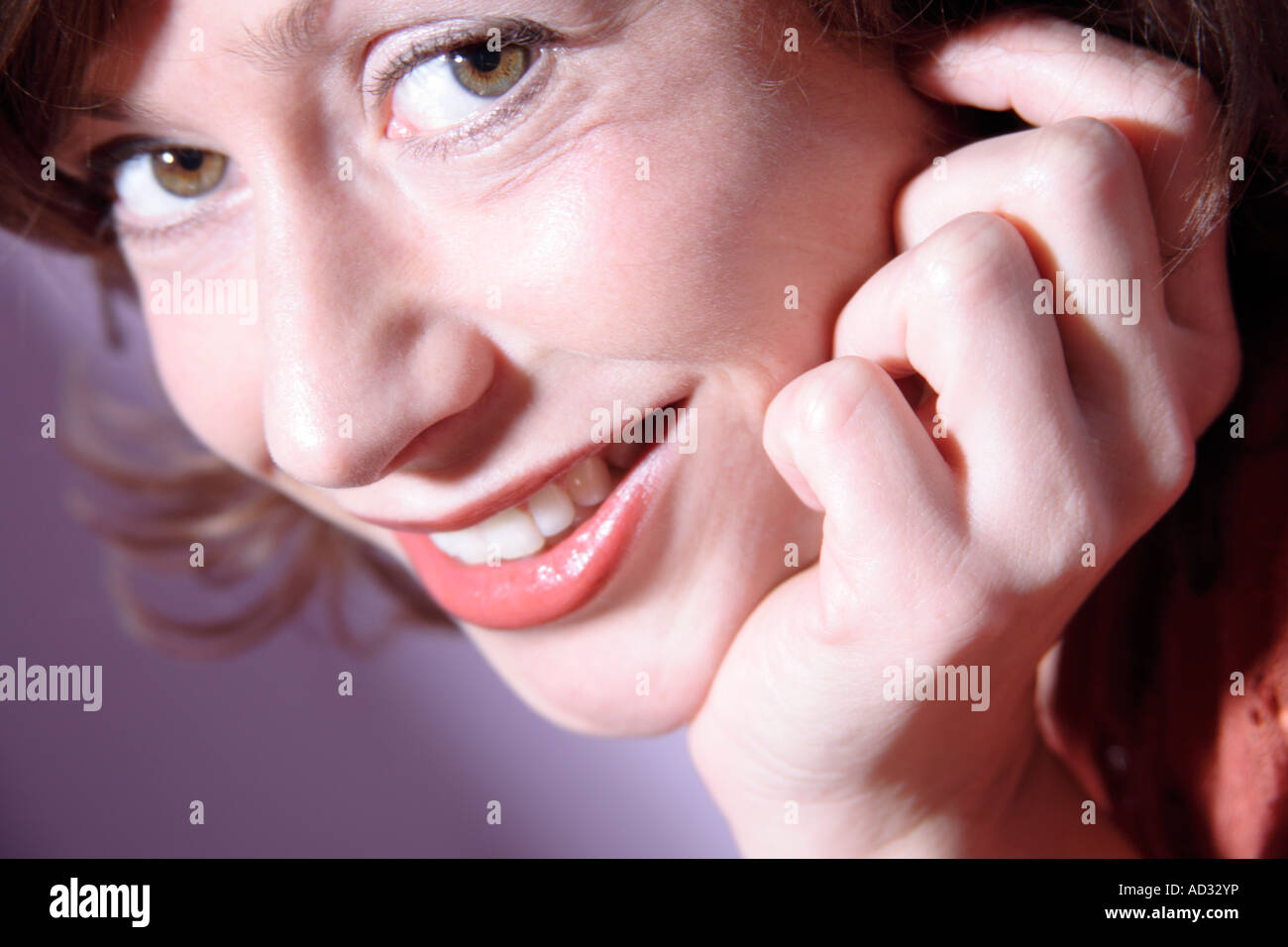 Resting chin hand hi-res stock photography and images - Alamy