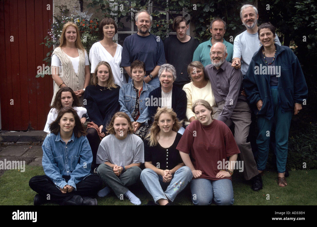 Group shot of extended family Stock Photo