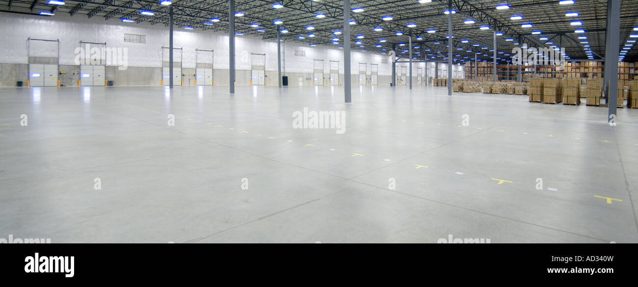 Large Warehouse With Boxes, Philadelphia Pennsylvania USA Stock Photo