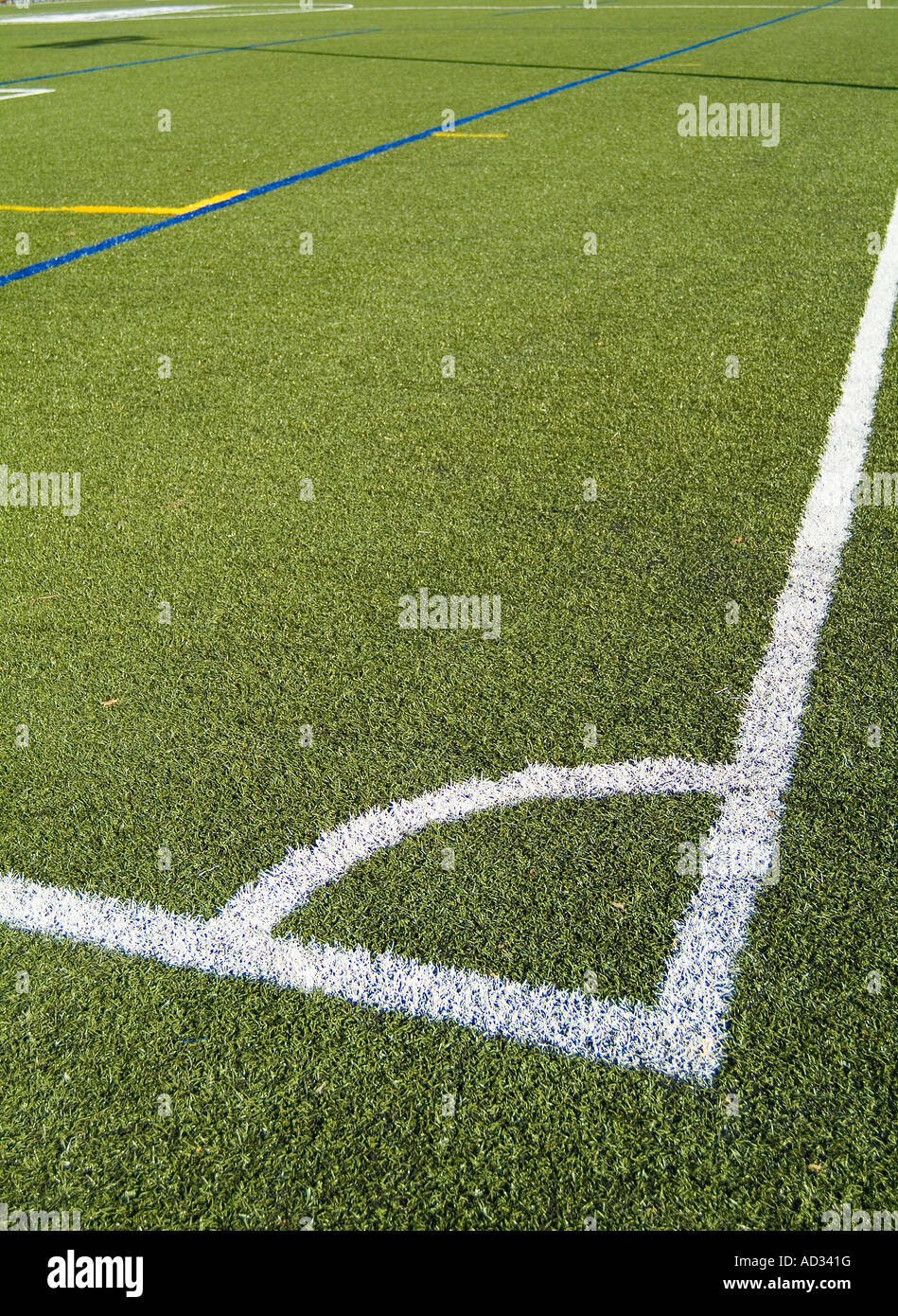 Markings On Football Pitch Stock Photos & Markings On Football Pitch