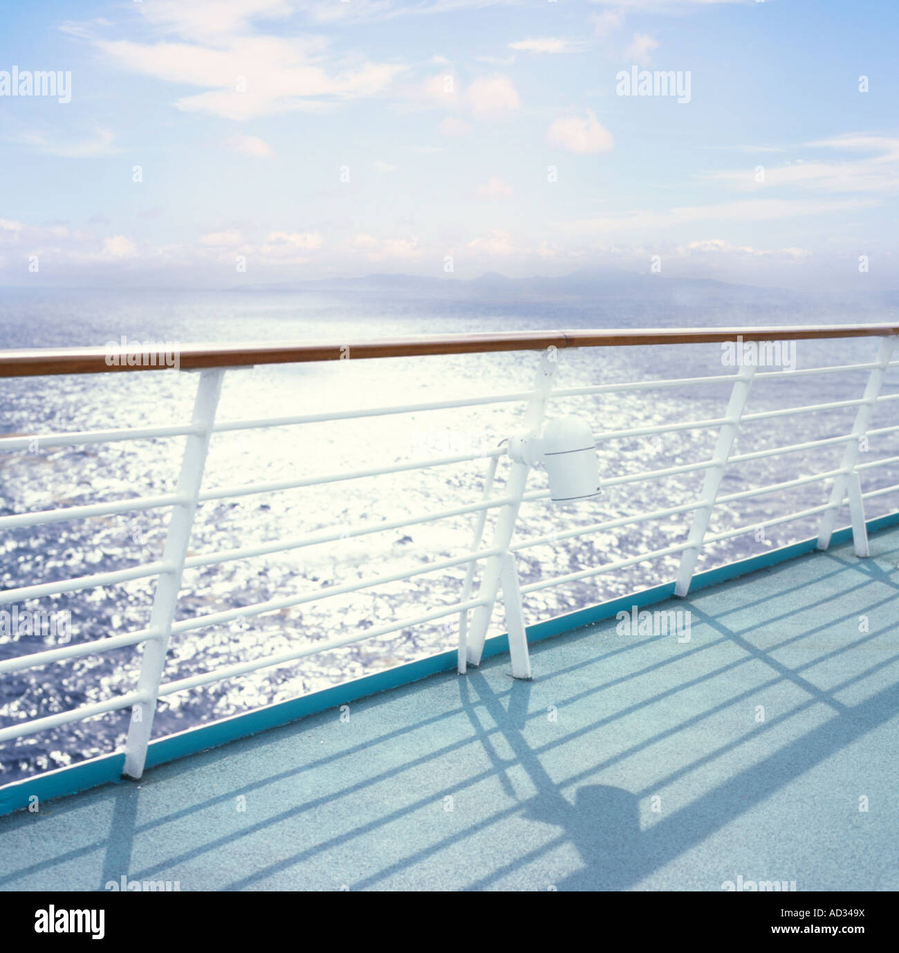 Railing in Cruise Ship with Open Sky Stock Photo Alamy