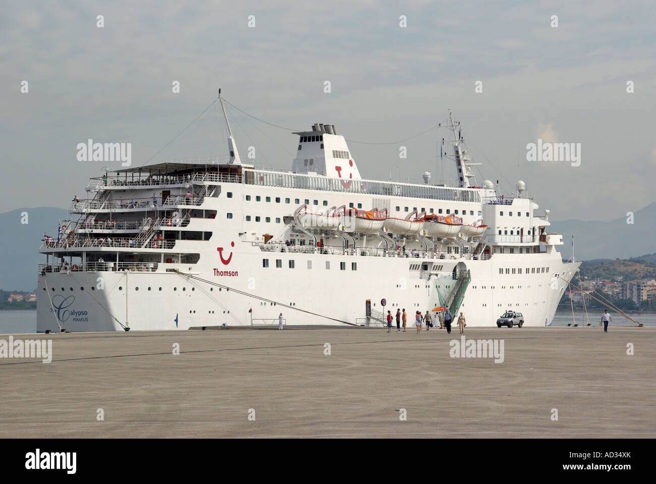 Port Of Igoumenitsa Thomson Cruise Ship Calypso Stock Photo Alamy