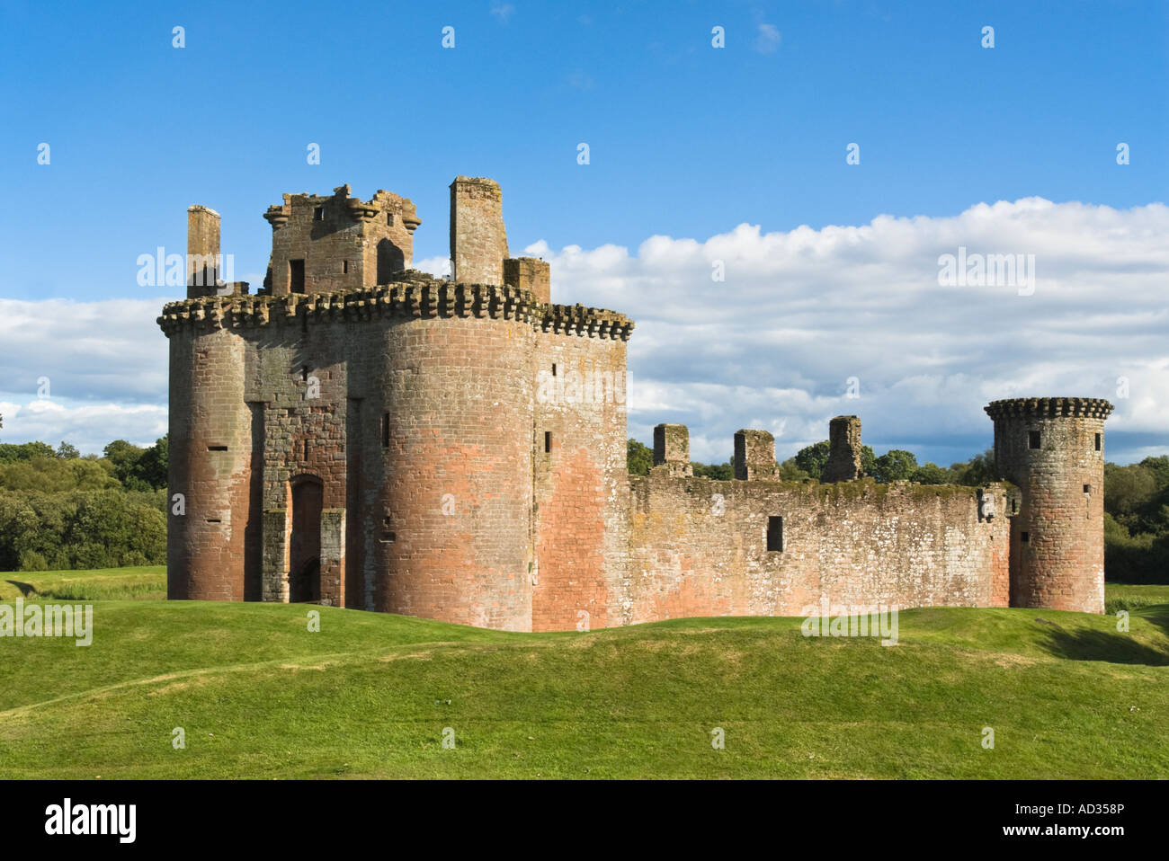 Caerlaverock Castle Dumfrieshire Scotland Stock Photo