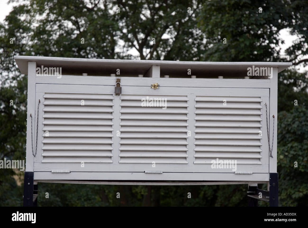 A Stevenson Screen, contains meteorological instruments to aid weather ...