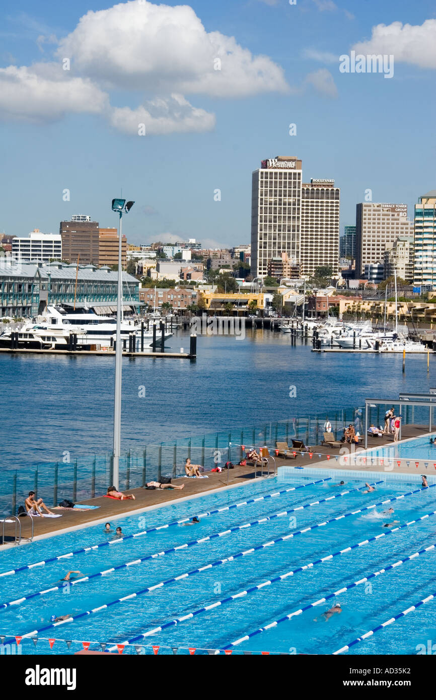 Andrew 'Boy' Charlton pool, Woolloomooloo, Sydney, Australia Stock