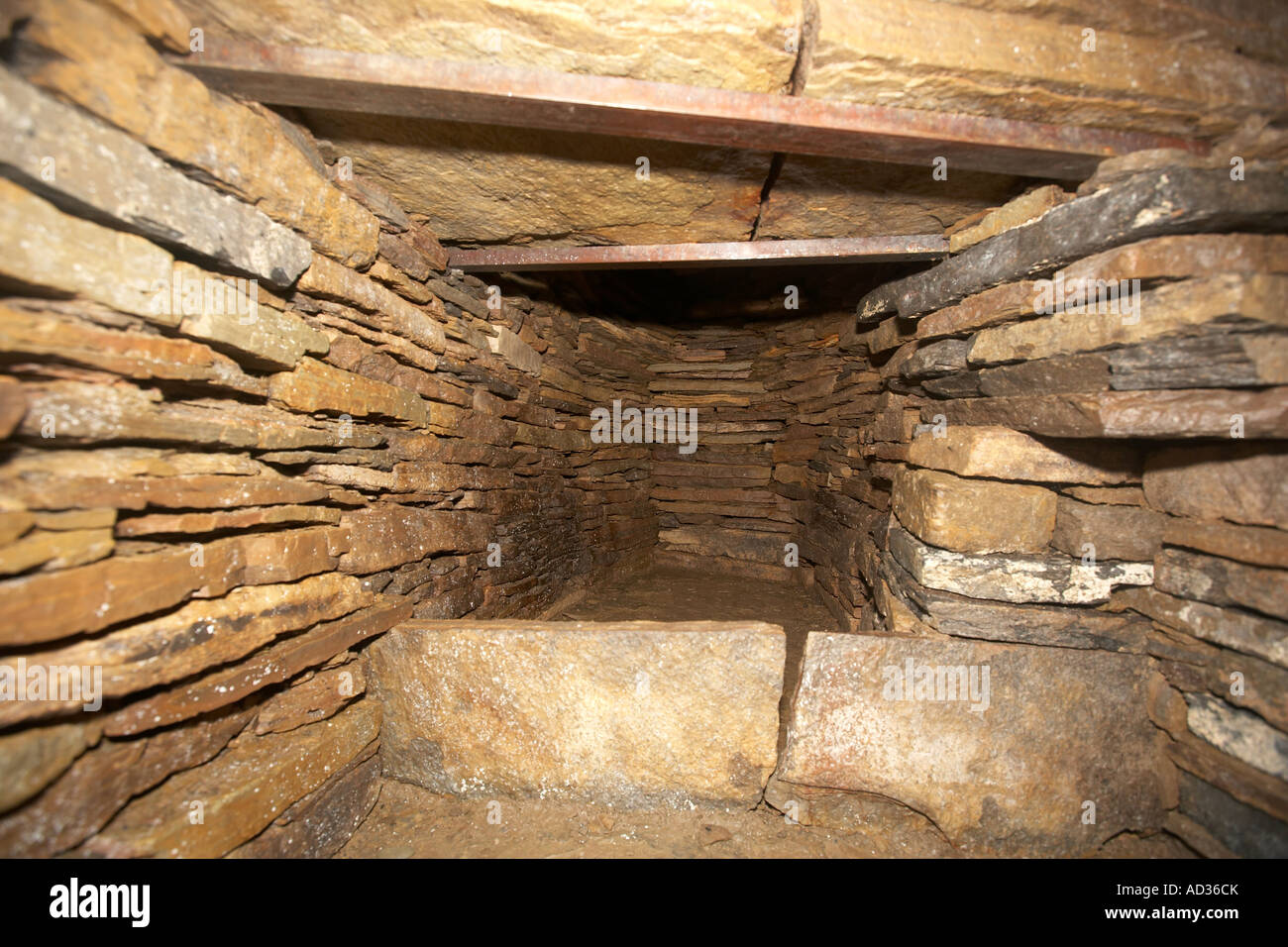 Side chamber Cuween chambered cairn dates from the third millennium BC West Mainland Orkney Scotland UK Stock Photo