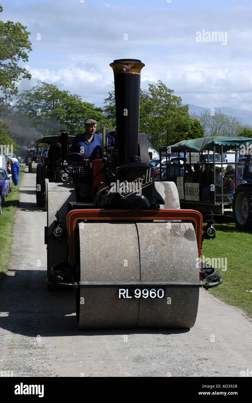 Traction Engines at Anglesey vintage rally henblas park bodorgan Stock Photo