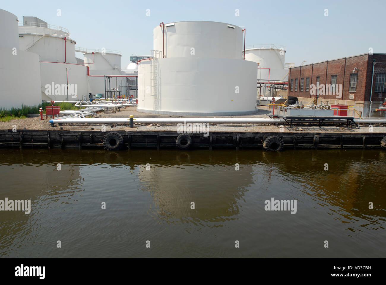 Petroleum storage tanks along Newtown Creek in the Greenpoint