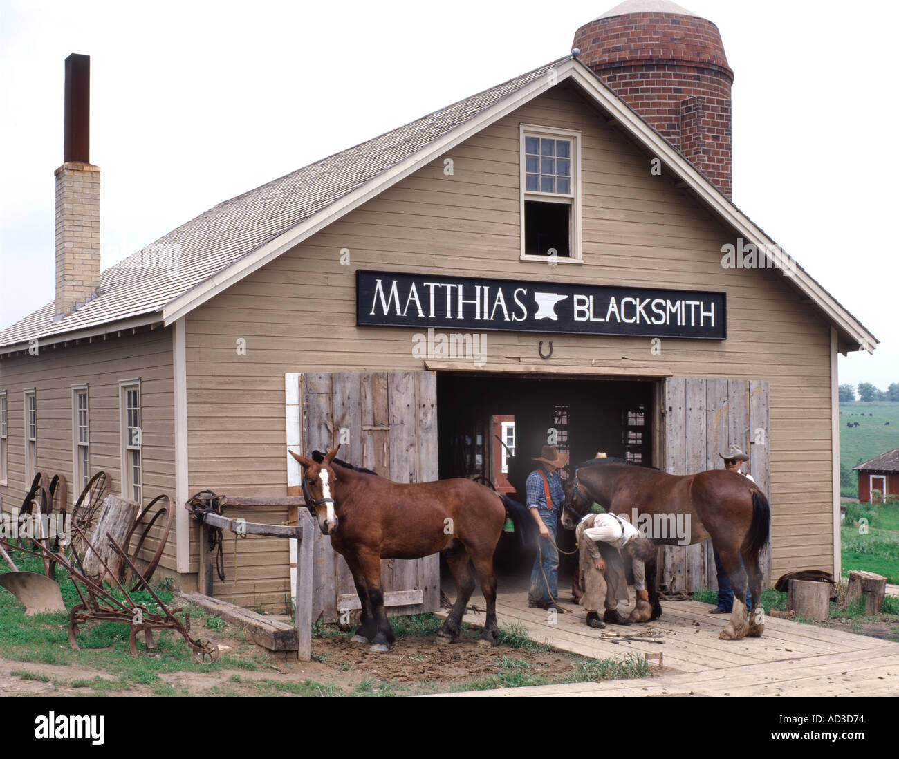 Living History farms tourist attraction near Des Moines in Iowa Stock