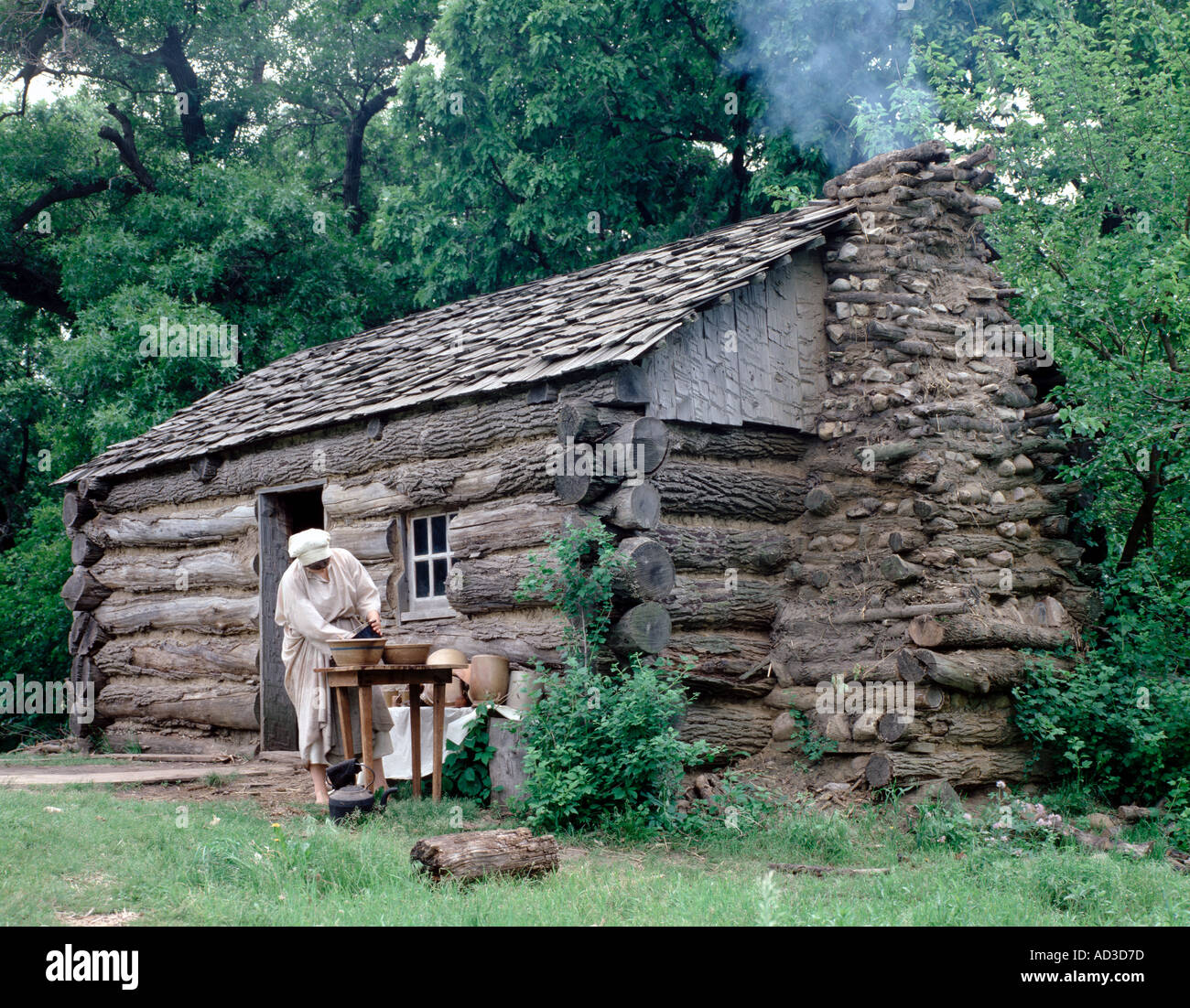 Living History farms tourist attraction near Des Moines in Iowa Stock