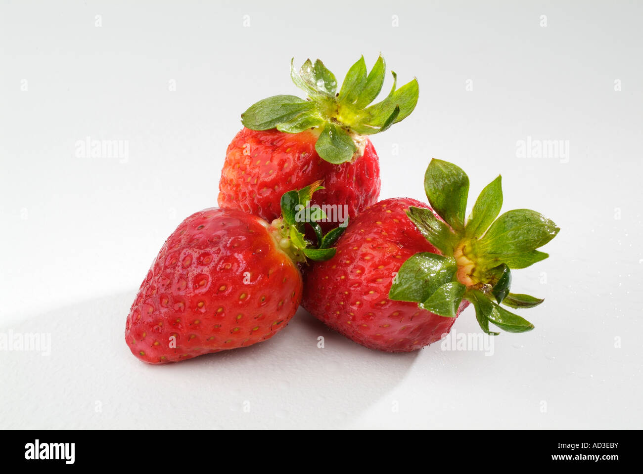 strawberries over white background Stock Photo