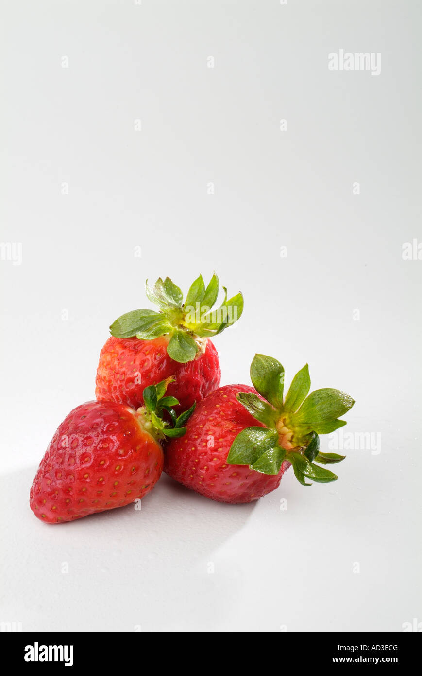 strawberries over white background Stock Photo