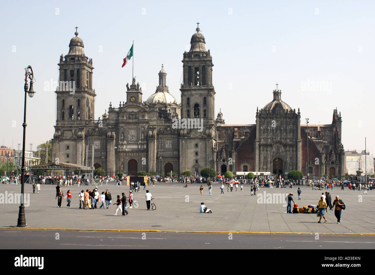The Metropolitan Cathedral or Catedral Metropolitano on the Zocalo in Mexico City Stock Photo