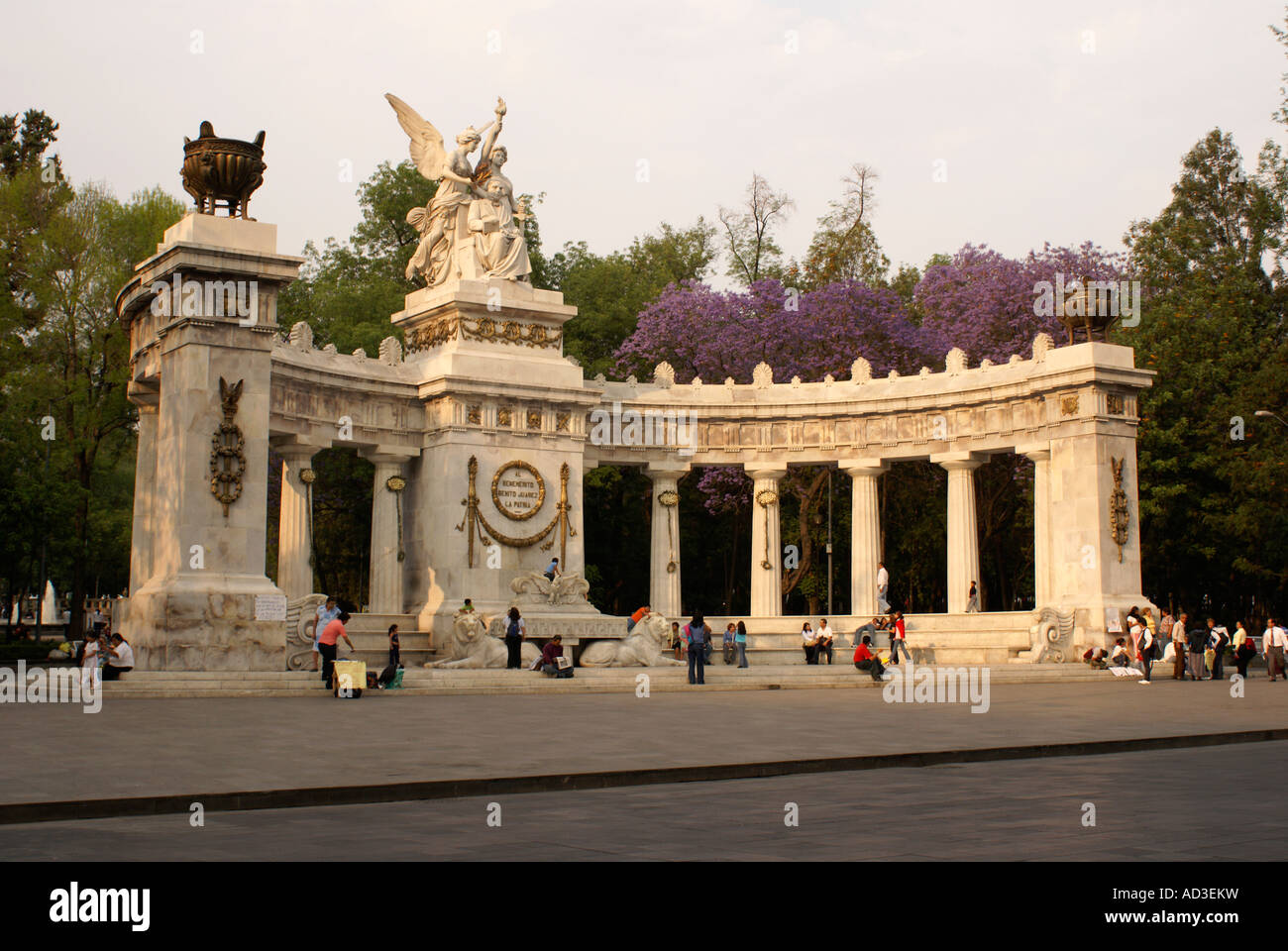 The Hemicicio a Benito Juarez monument next to the Alameda Central park, Mexico City Stock Photo