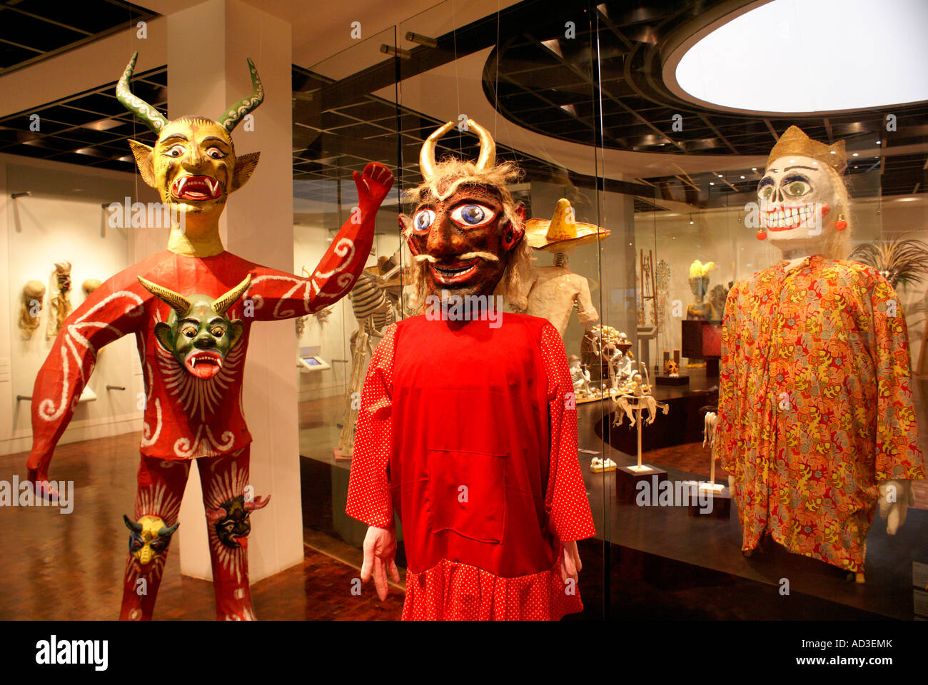 Mexican folk art display in the Museum of Popular Art or Museo de Arte