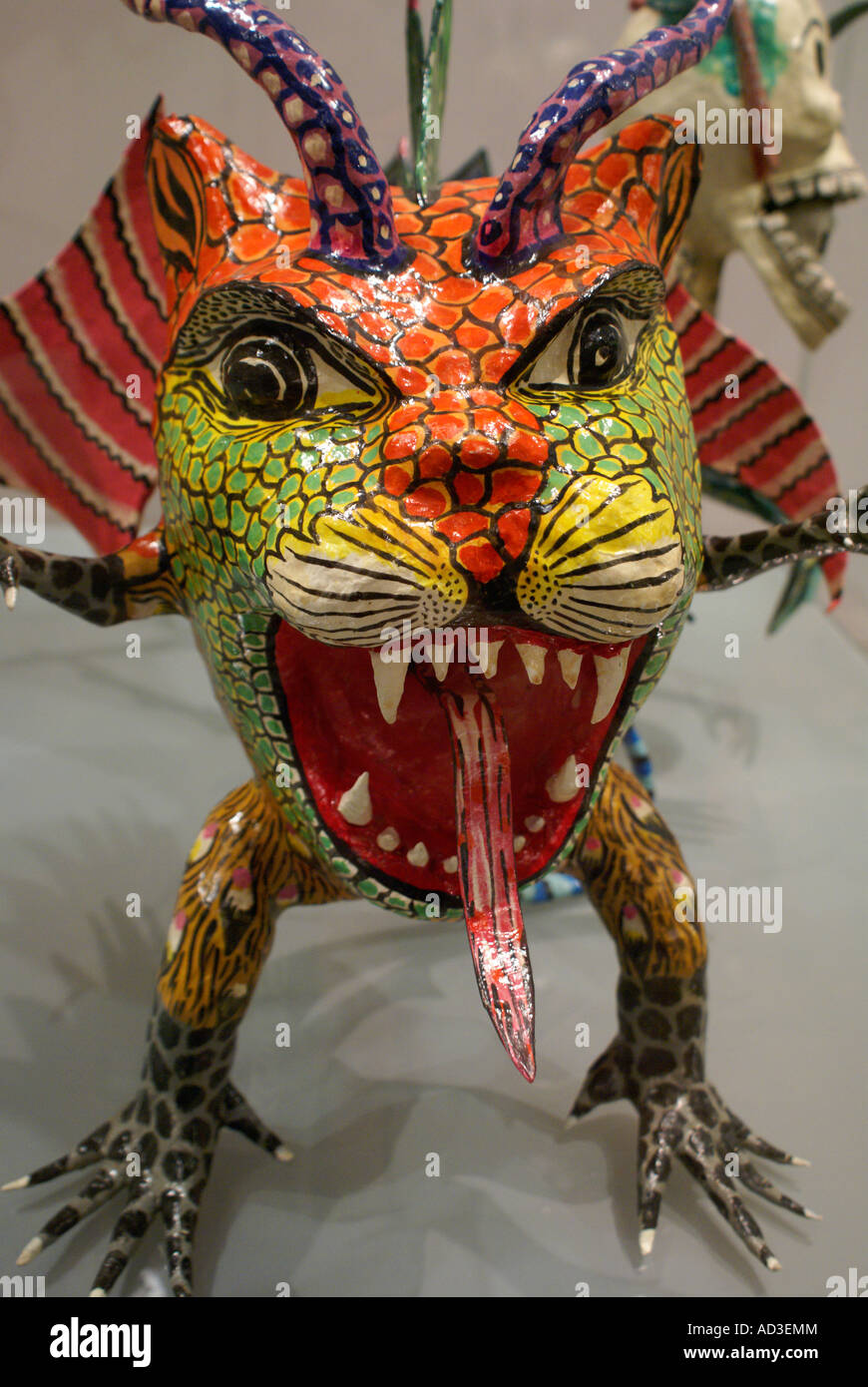 Fanciful papier mache alebrije sculpture in the Museum of Popular Art in Mexico City. Stock Photo