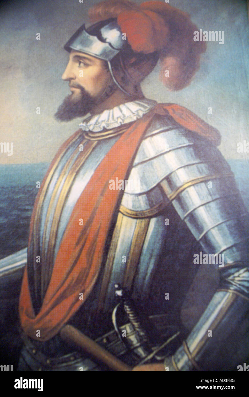 Portrait of the Spanish explorer and conquistador Vasco Nunez de Balboa  Stock Photo - Alamy