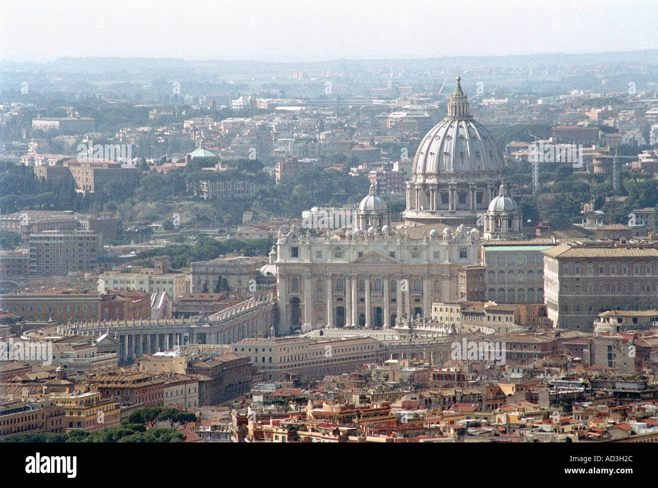 Vatican Size Rome aerial view of rome and vatican Stock Photo - Alamy