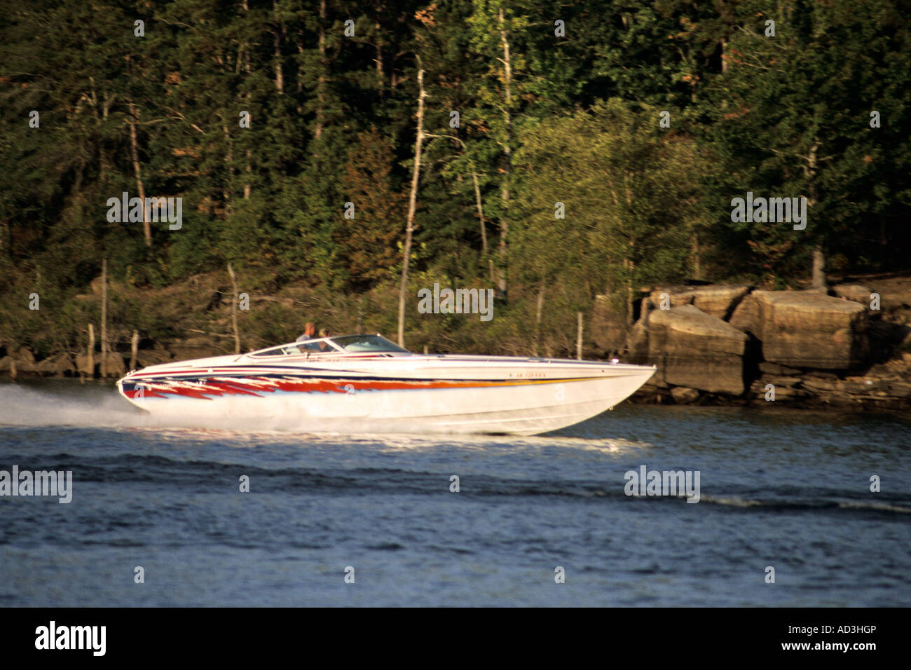 Speedboat on Greers Ferry Lake Arkansas Stock Photo Alamy