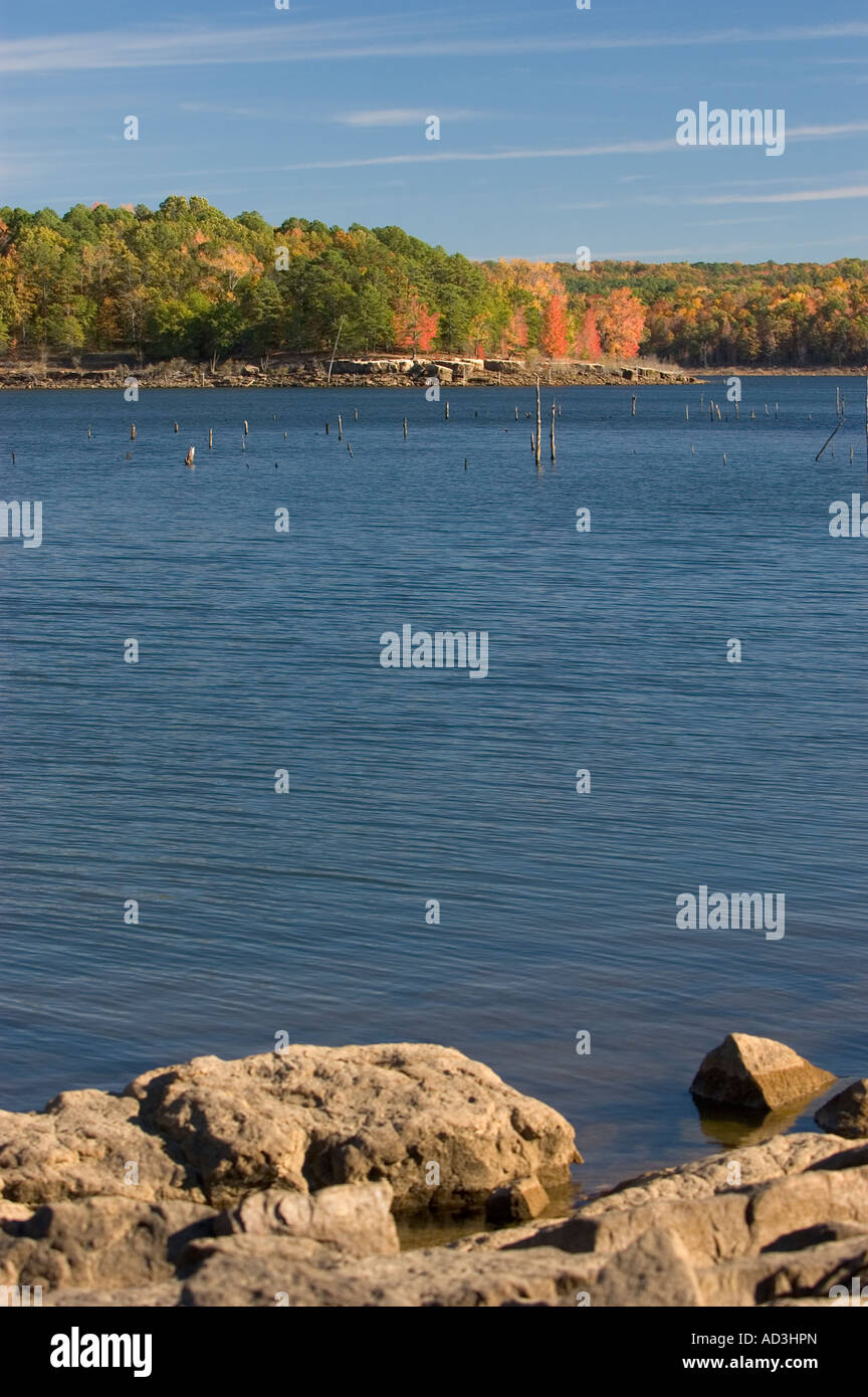 The October Autumn Colors Of Greers Ferry Lake In The Ozark Mountains