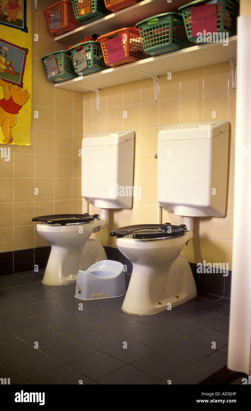 Children toilets in a day care center Stock Photo Alamy