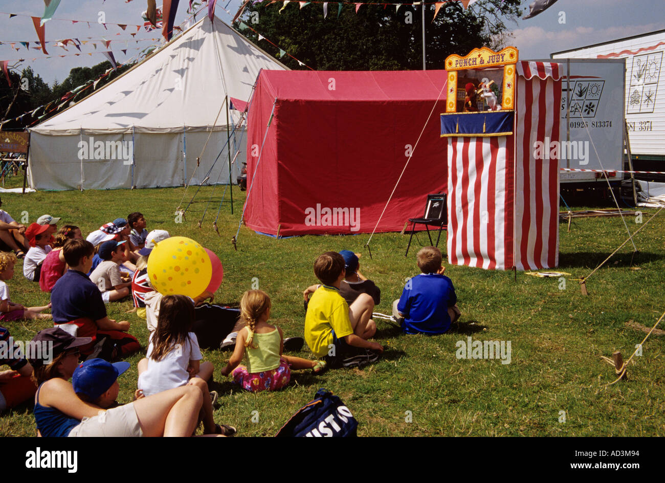 BASINGSTOKE HAMPSHIRE England UK July Group of young children watching