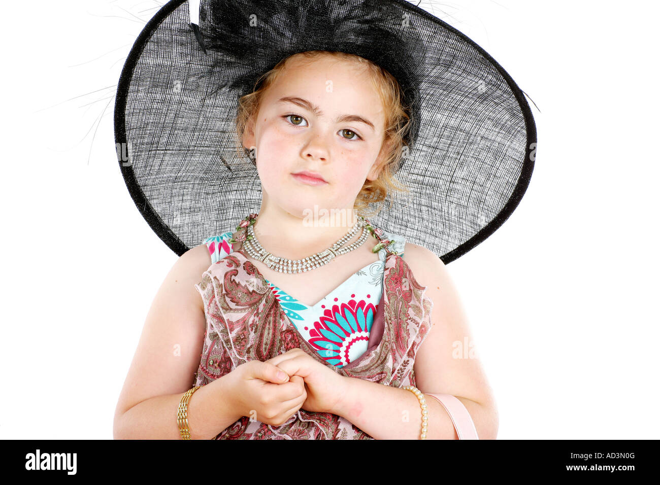 Young Girl Dressing Up Model Released Stock Photo Alamy