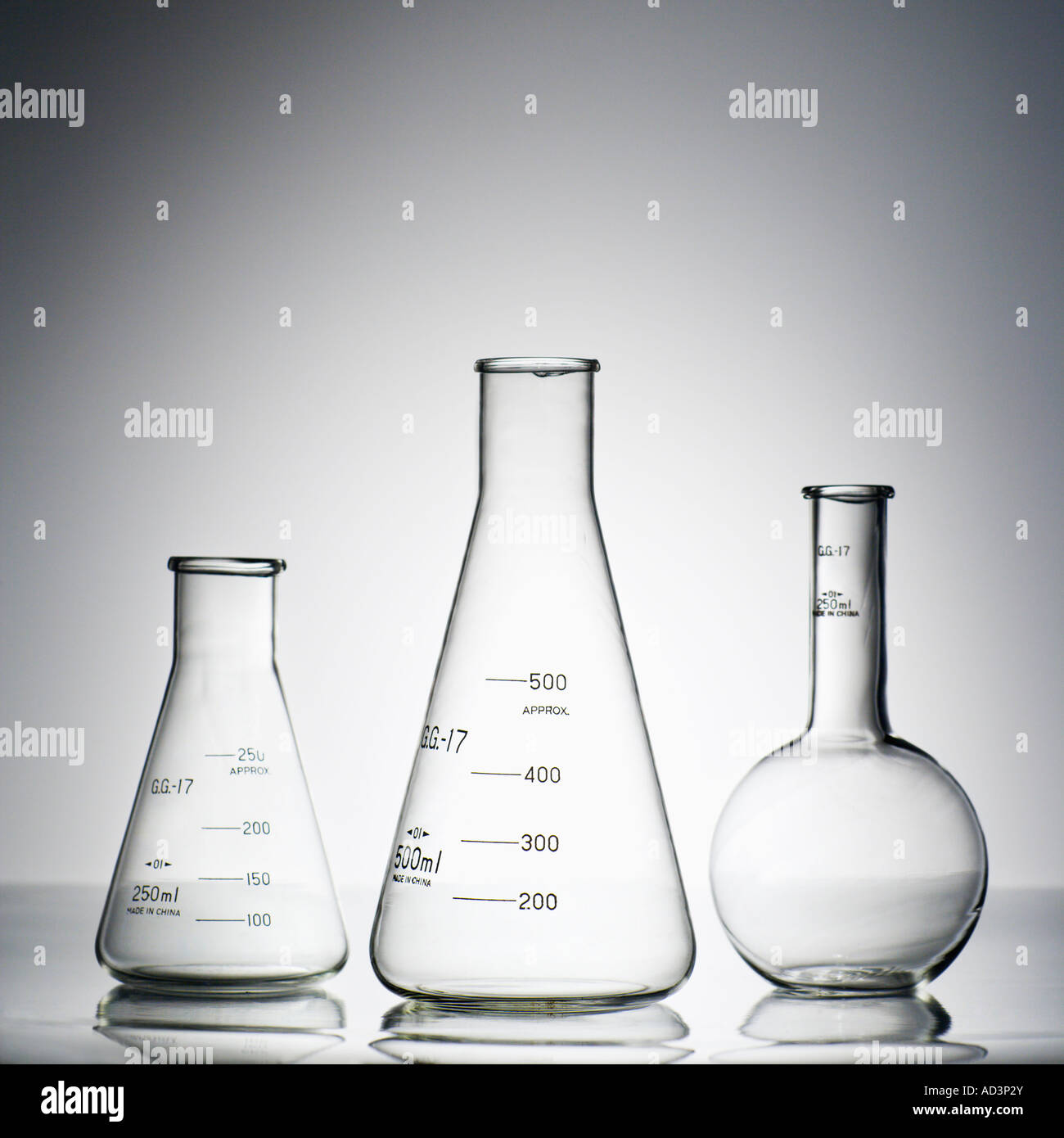 Glass science containers Stock Photo Alamy