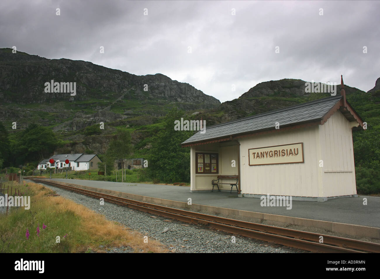 Tanygrisiau train station near Blaenau Ffestiniog, Gwynedd, North Wales