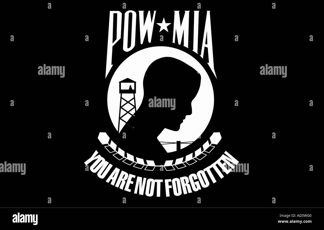 POW MIA flag Stock Photo