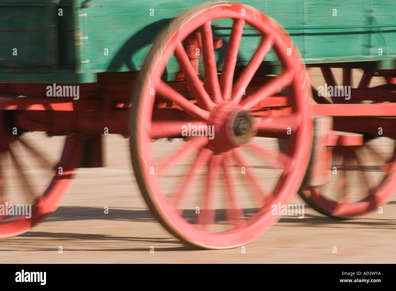 Vehicle wheels turning on dirt Stock Photo Alamy