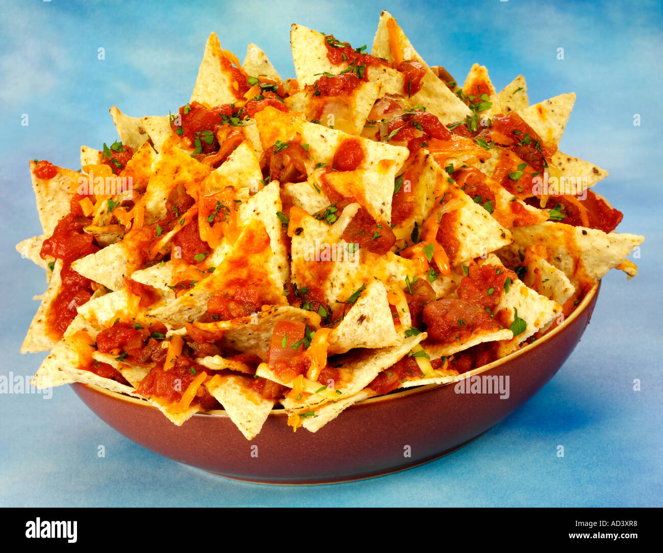 TEX MEX NACHOS Stock Photo