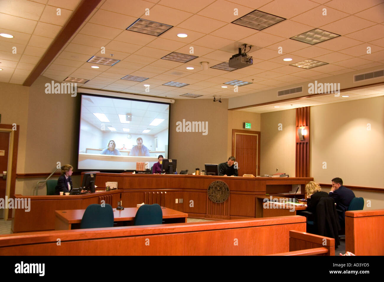 Video arraignment in criminal court hi res stock photography and images Video arraignment in criminal court hi res stock photography and images