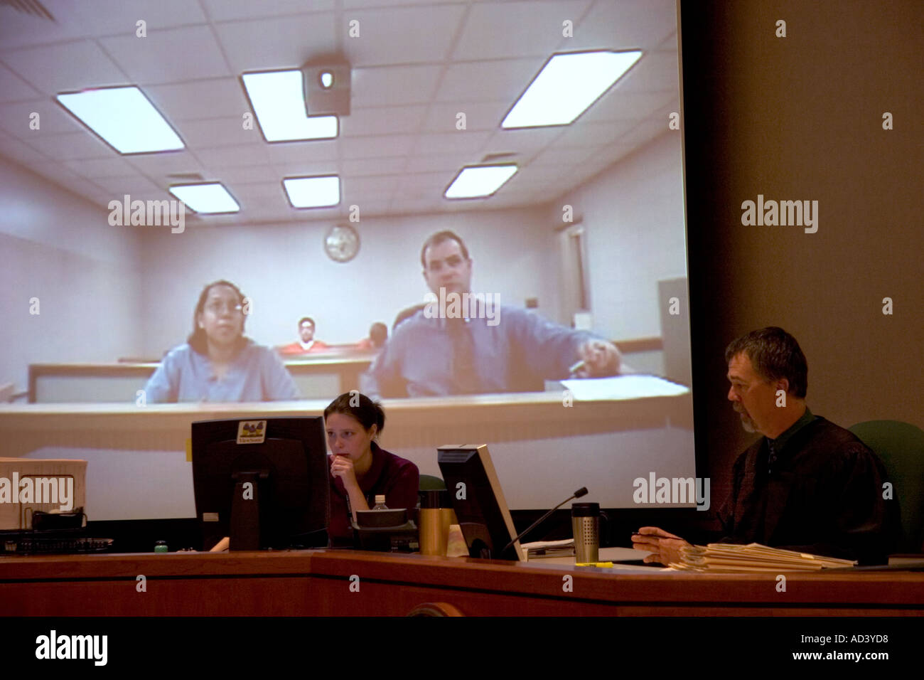 Video arraignment in criminal court hi res stock photography and images Video arraignment in criminal court hi res stock photography and images