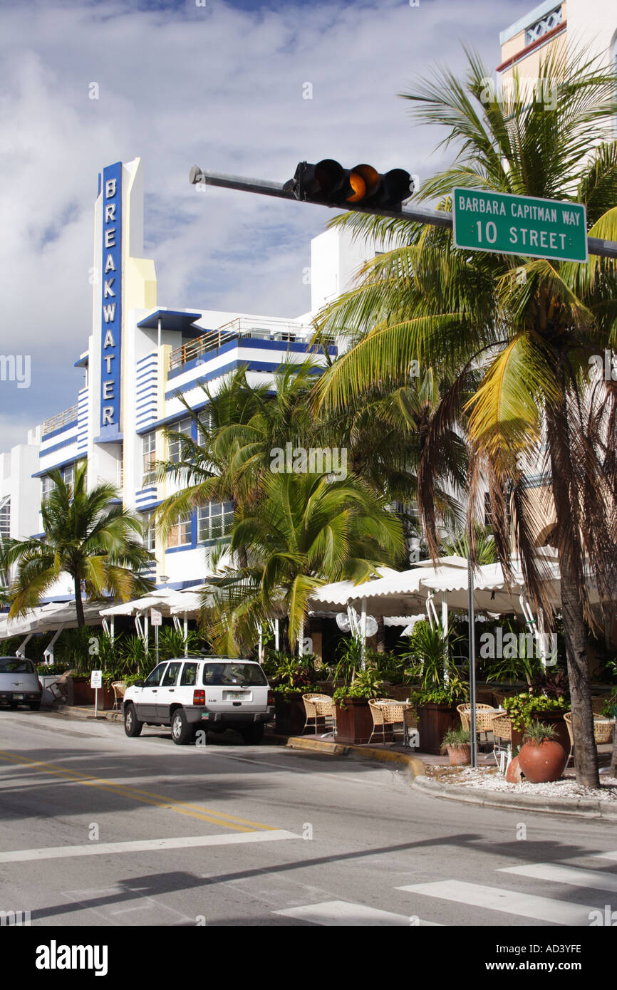 miami south beach art deco district Beakwater hotel Stock Photo Alamy