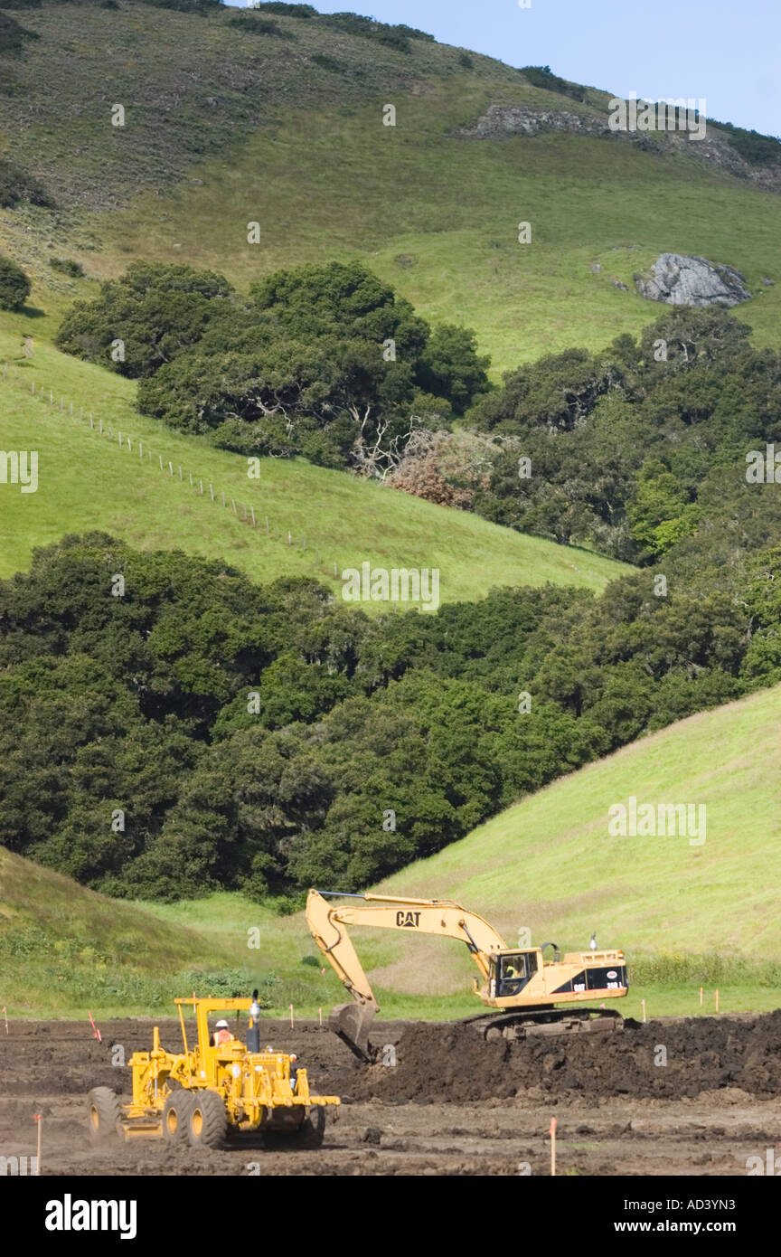 Building new homes in old farm fields in Los Osos California Stock
