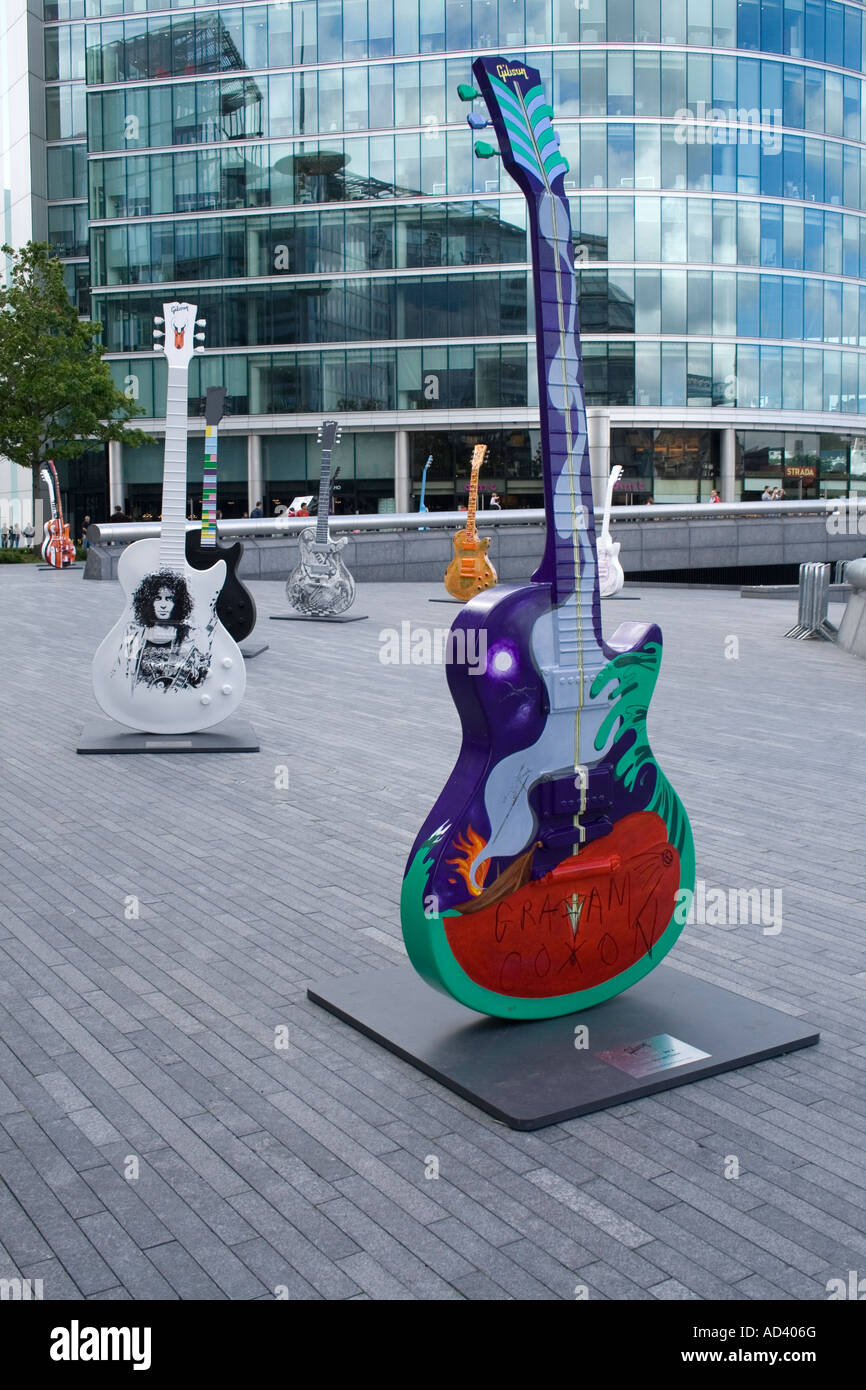 Guitar Parade South Bank London England Stock Photo