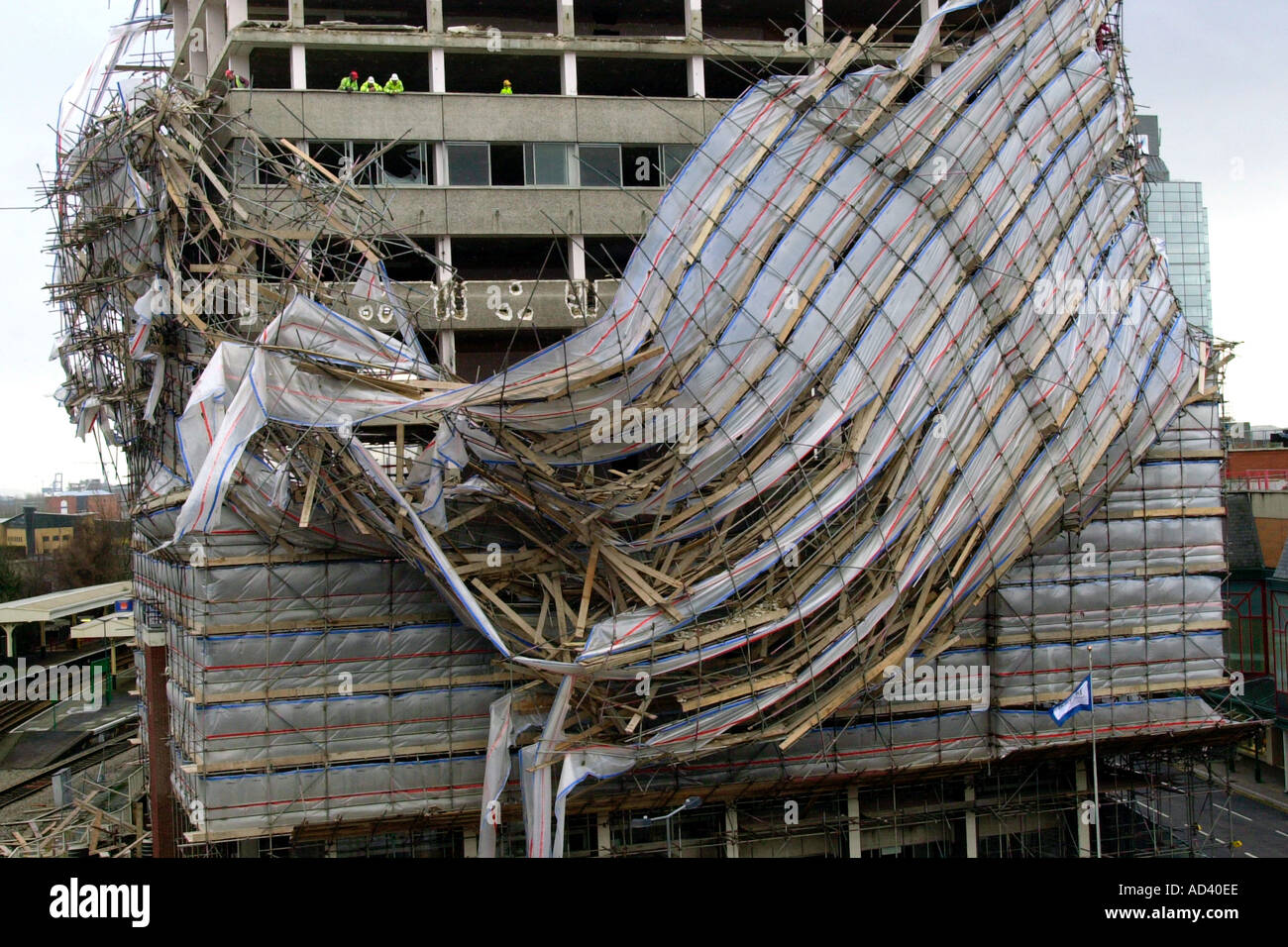 Aftermath Of High Winds In Cardiff Scaffolding Collapse On An Office high-wind-watch-issued-for-central-pa-the-record-online