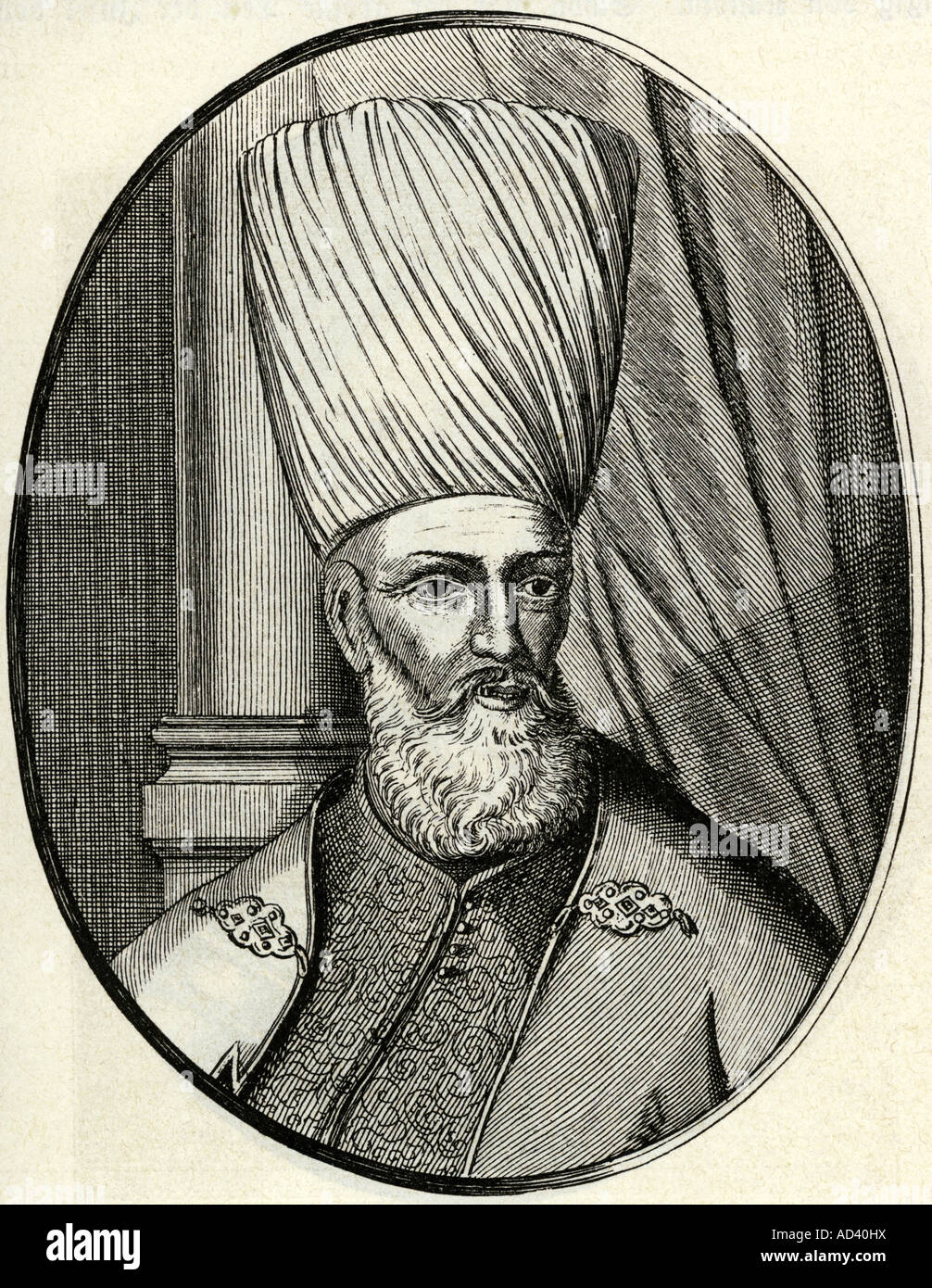 Köprülü, Mehmed, circa 1580 - 1.11.1661, Ottoman politician, Grand Vizier 1656 - 1661, portrait, engraving, 17th century, , Artist's Copyright has not to be cleared Stock Photo