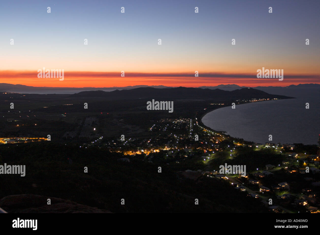 View At Sunset From Castle Hill Townsville Queensland Australia Stock Photo Alamy