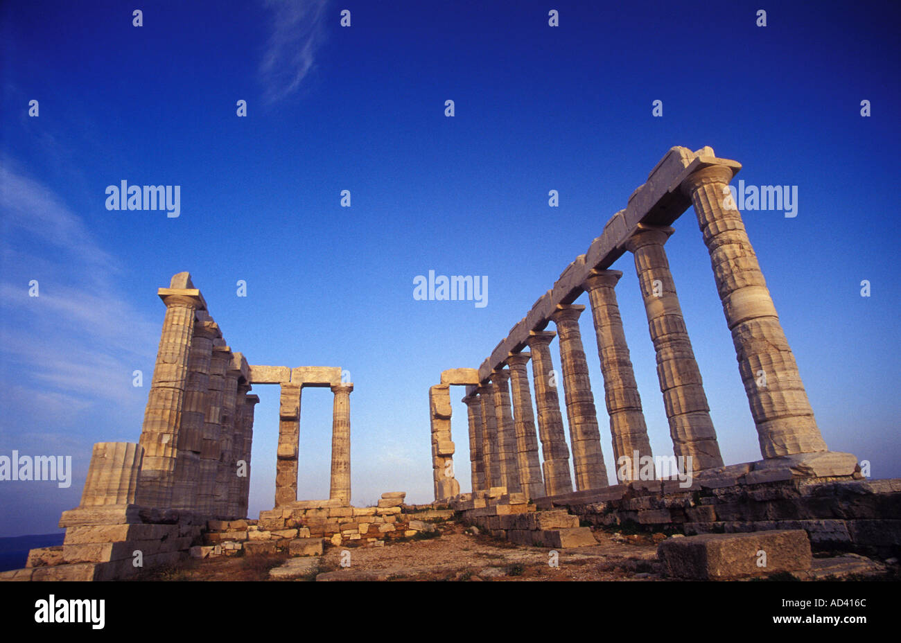 Temple Of Poseidon, Cape Sounion Near Athens, Greece Stock Photo - Alamy