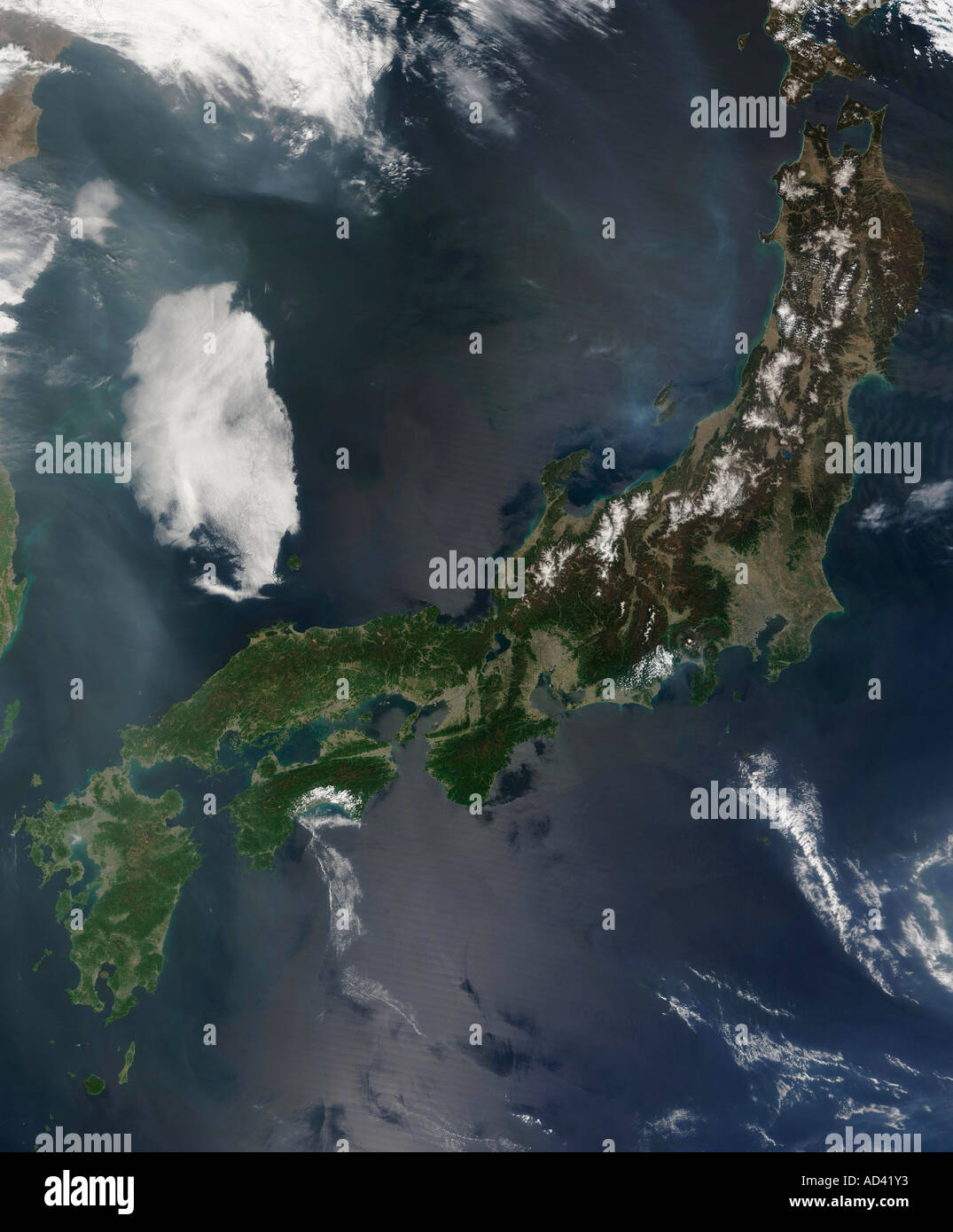 Japan, satellite image Stock Photo 7598450 Alamy