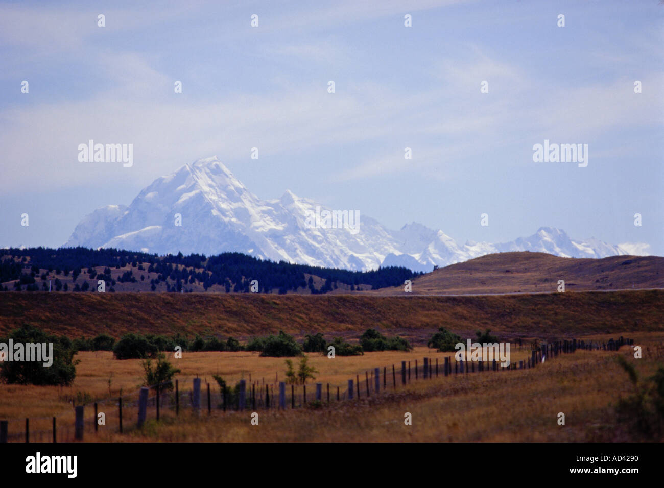 Scenic shot of Mount Cook Location Mount Cook New Zealand  Stock Photo