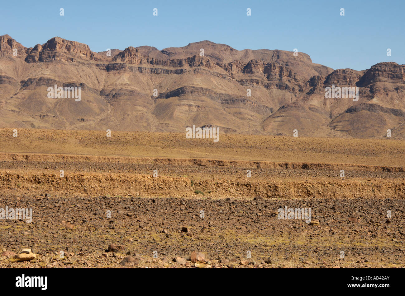 landscape of mountains and rock Draa valley Stock Photo