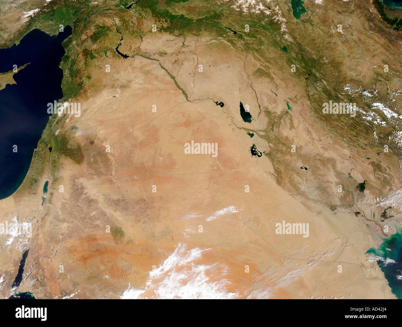 The Middle East, satellite image Stock Photo