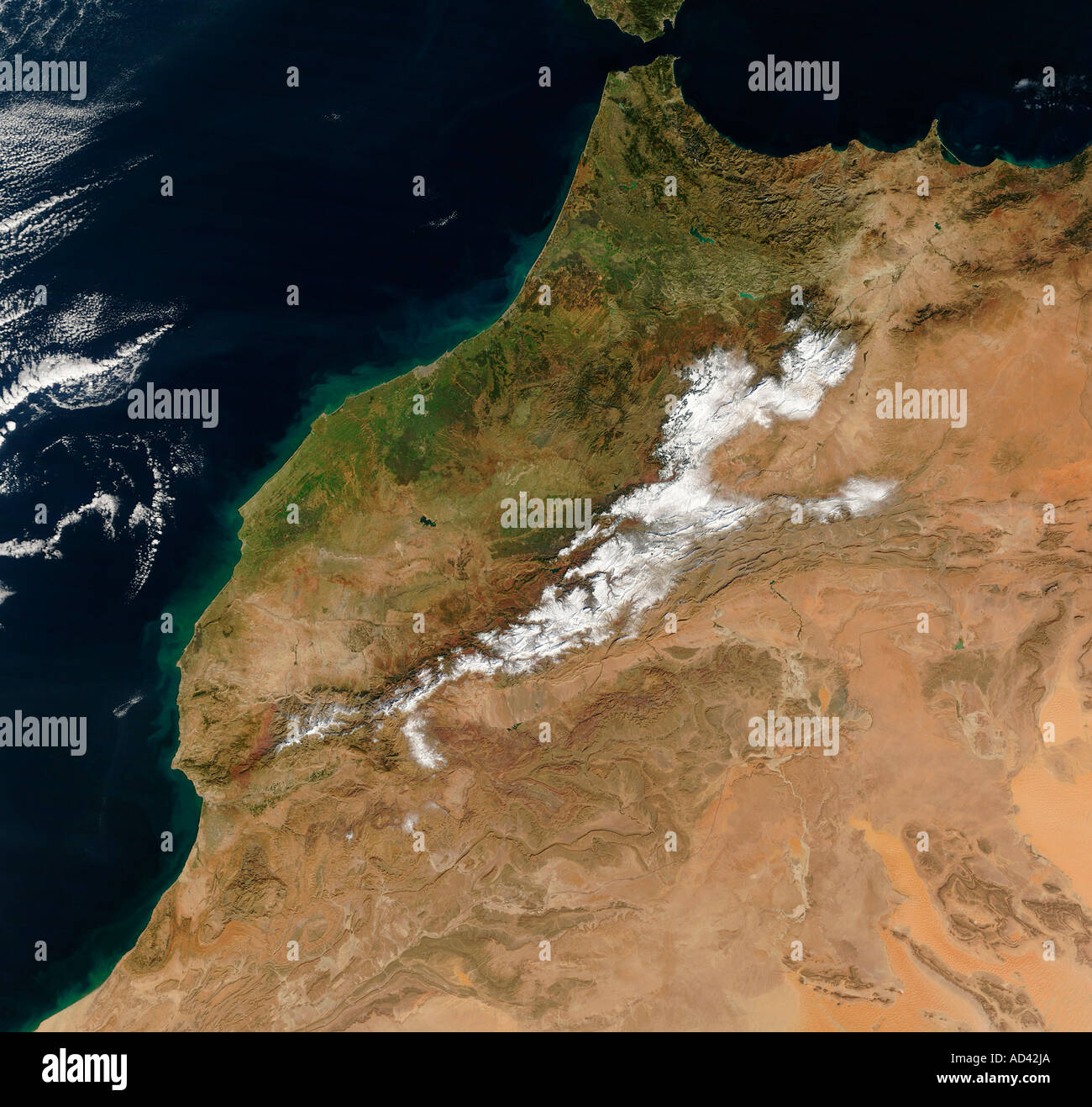 Morocco, satellite image Stock Photo