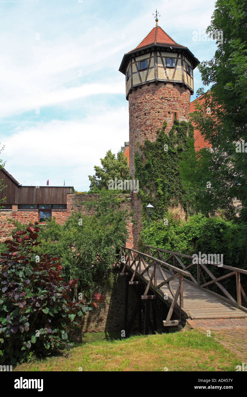 Diebsturm (tower), Michelstadt, Odenwald, Hesse, Germany Stock Photo