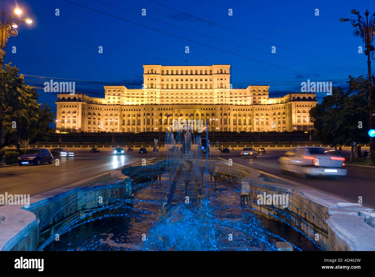 House Of Nation House Of Government Bucharest Romania Stock